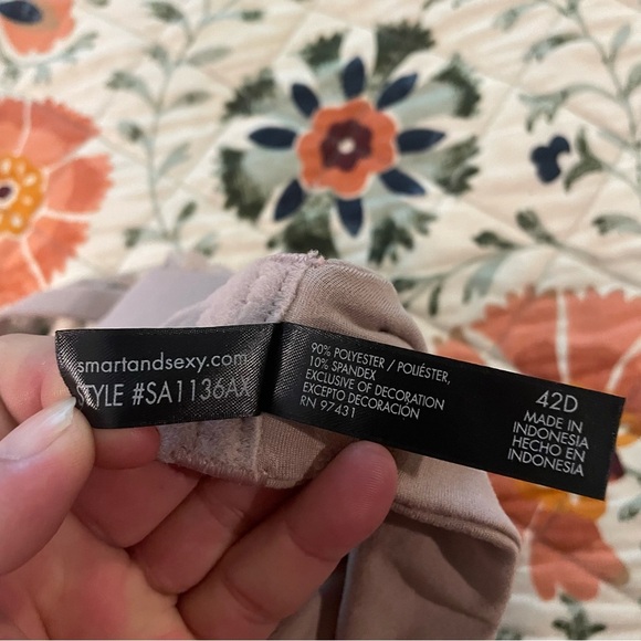 NWT Smart & Sexy Lace Trim Bra in Light Mauve - Picture 6 of 6